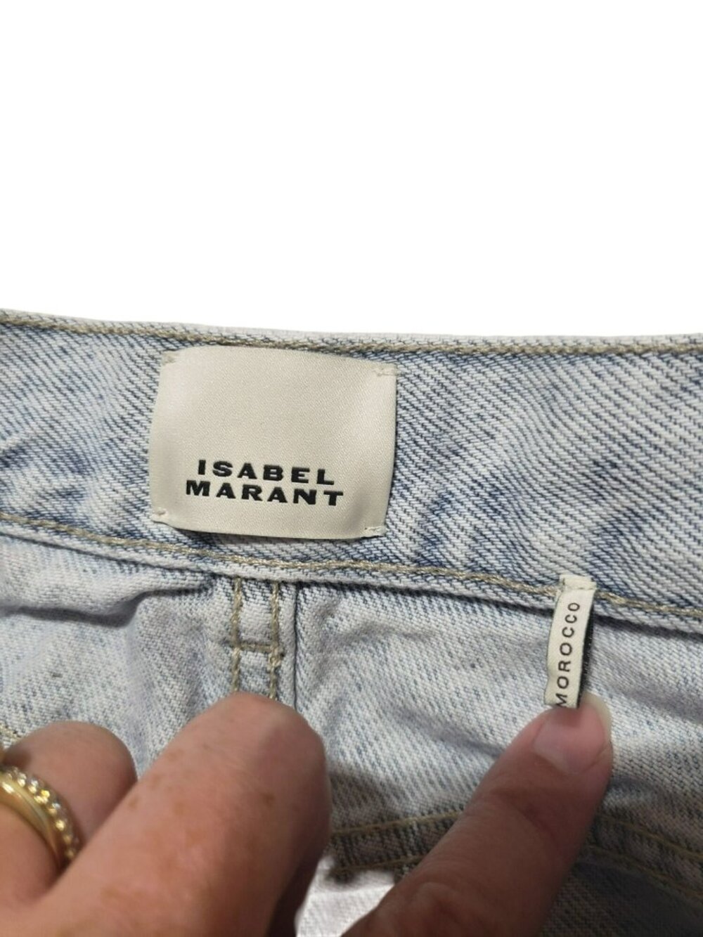 Isabel Marant Vikira Tapered Jeans Light Blue Wash - Picture 3 of 16